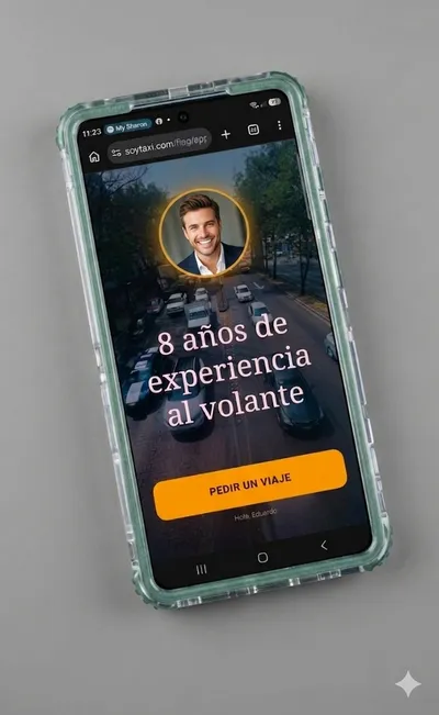 Conductor usando SoyTaxi